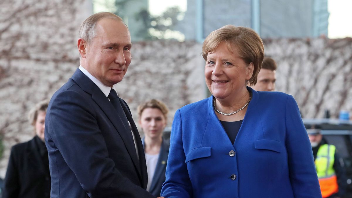Angela Merkel i Władimir Putin