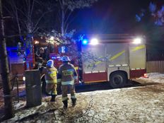 Pożar domku letniskowego