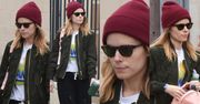 #TRENDY: Kate Mara w dresie i bomberce