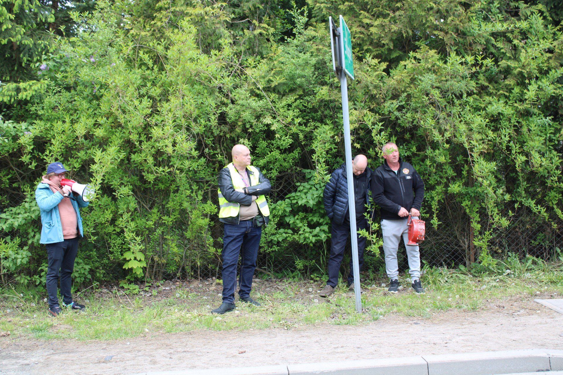Protest mieszkańców gminy Redzikowo we Włynkówku.