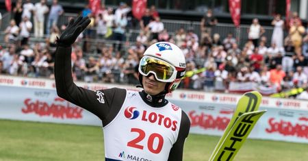 Legendarny trener obserwował trening polskich skoczków