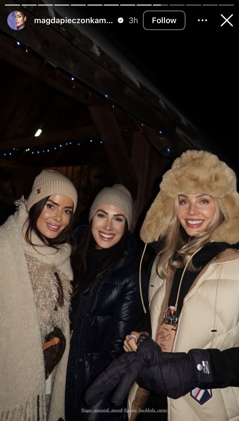 Magda Pieczonka i Agnieszka Woźniak-Stara na ognisku w Zakopanem