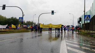 Białystok: Maszyniści blokują drogę krajową S8 i tak będzie do środy