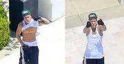 Bieber POKAZUJE GOŁĄ KLATĘ paparazzi... (ZDJĘCIA)