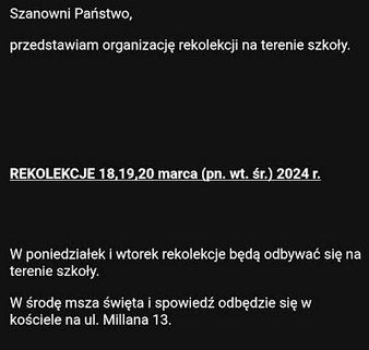 Mail do rodziców od dyrektora szkoły podstawowej w Krakowie