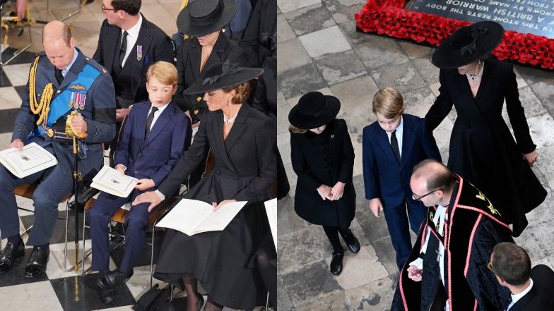 Książę William, książę George, księżna Kate i księżniczka Charlotte