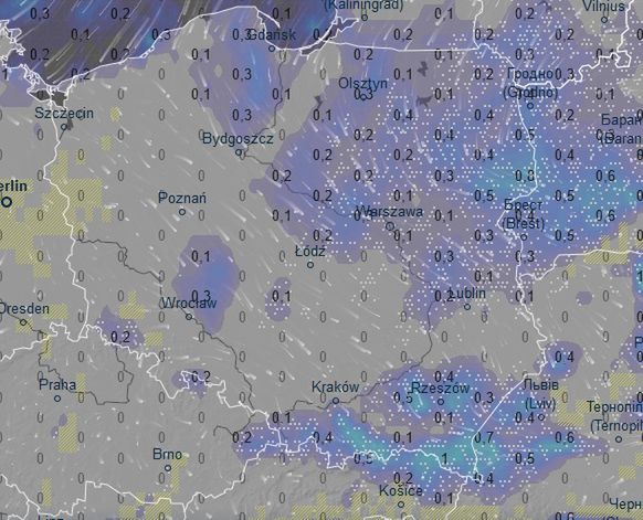 Pogoda. Opady śniegu w sobotę