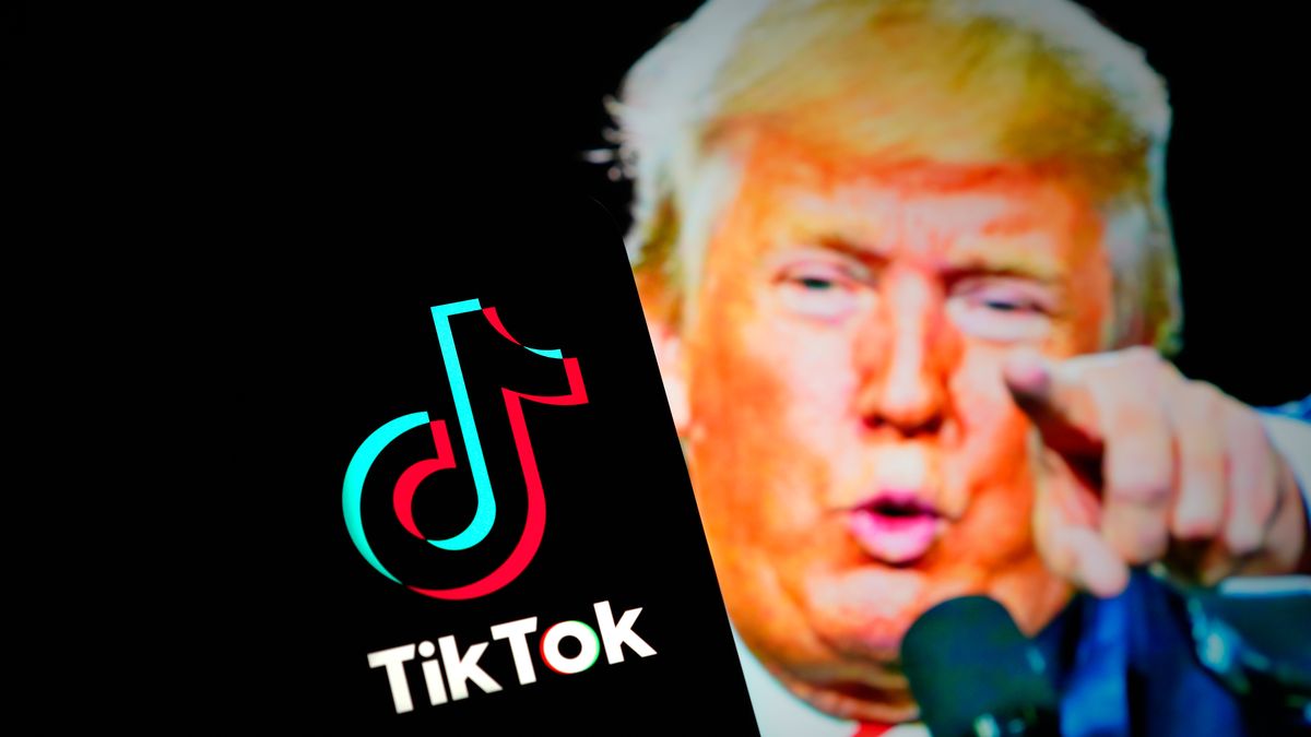 Trump Supports Competition From TikTokThe TikTok short form video hosting service logo is seen on a mobile device in this illustration photo taken in Warsaw, Poland on 17 July, 2024. In an interview with Bloomberg BusinessWeek Trump said in light of the need for competition TikTok is needed against rivals such as Facebook and Instagram. (Photo by Jaap Arriens/NurPhoto via Getty Images)NurPhotodeveloper, illustration photo, platform, video content, mobile device, interview, rivals, short form video, bloomberg businessweek, tech, app, america, donald trump, social, portable device, douyin, close up, nurphoto, ban, digital media, trump, 17 july 2024, us, screen, online presence, macro, video sharing, hosting service, social networking, user engagement, jaap arriens, reflections