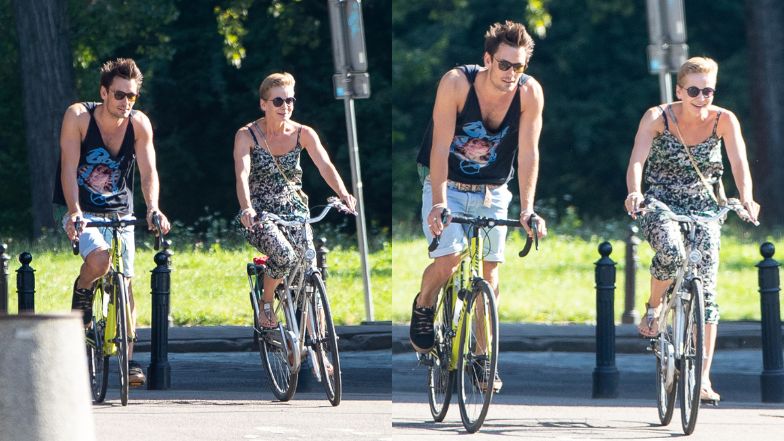 Magdalena Cielecka i Bartosz Gelner przyłapani podczas rowerowej przejażdżki