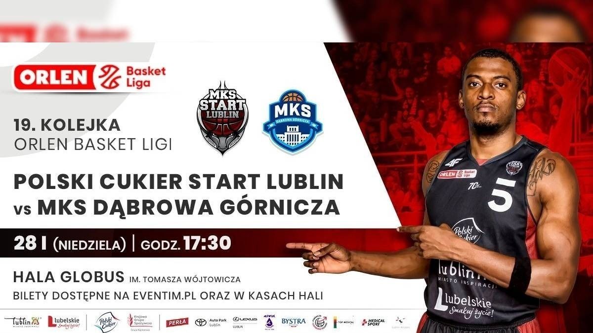 grafika zapowiedź meczu Polski Cukier Start Lublin