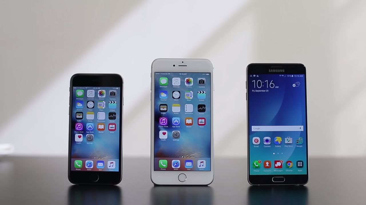 iPhone 6s vs iPhone 6s Plus vs Samsung Note 5