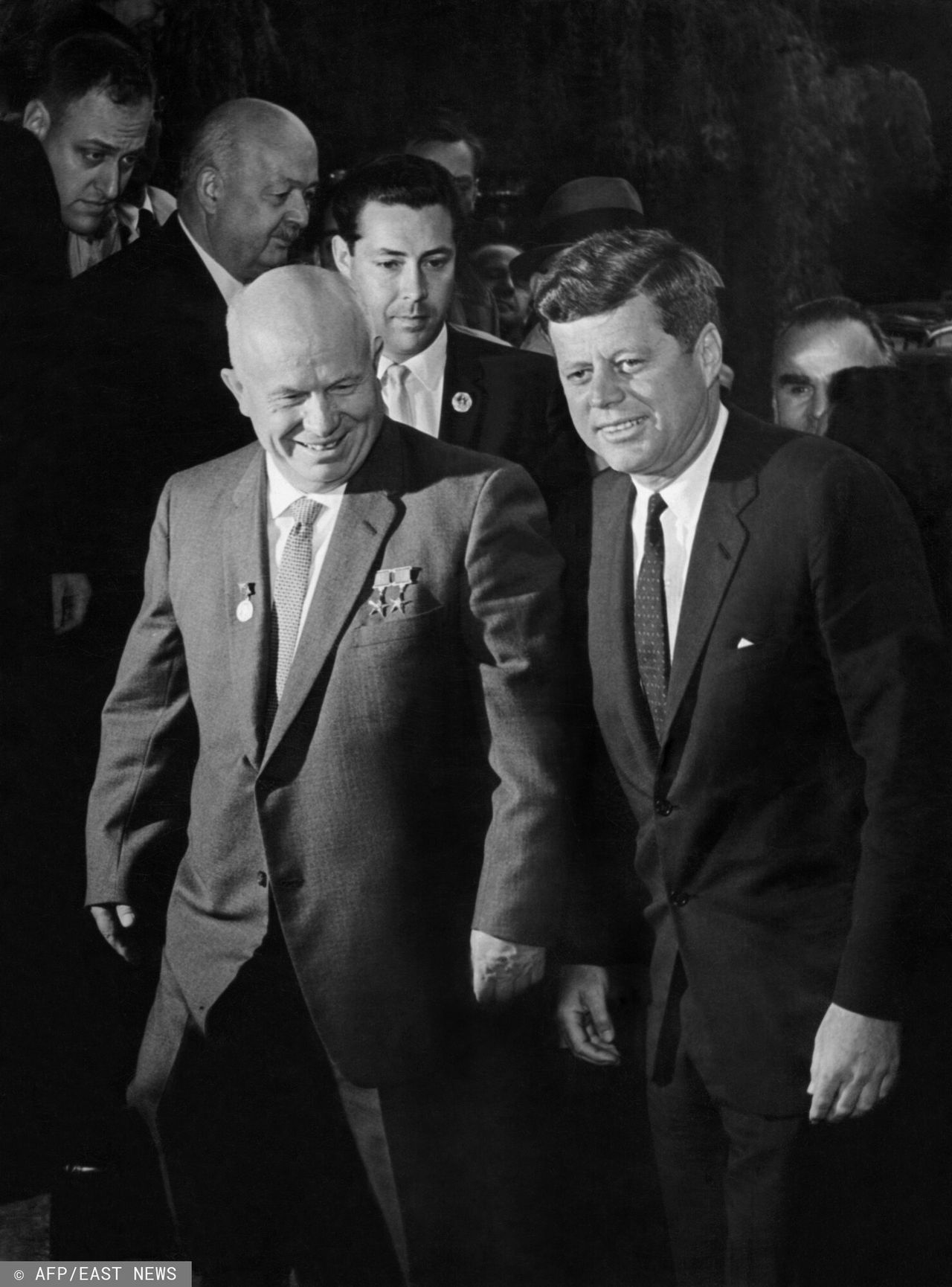 John Fitzgerald Kennedy i Nikita Chruszczow w 1961 roku