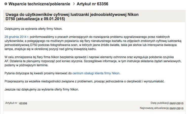 Nikon odpowiada: naprawimy za darmo usterki w wadliwych D750 3