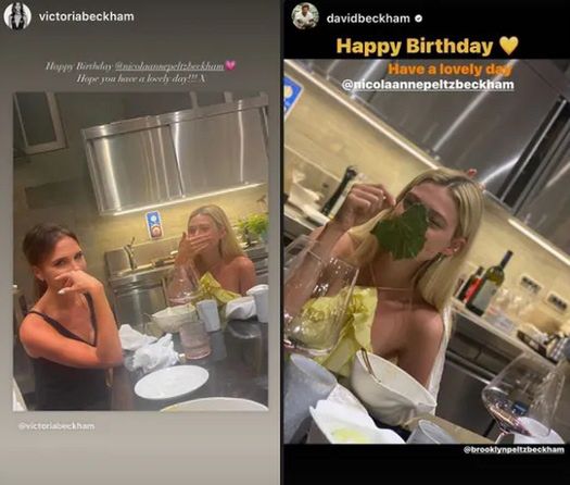 Wpisy Victorii i Davida Beckhamów na Instagramie
