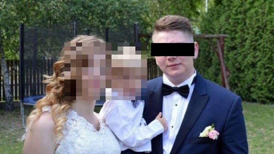 Paweł R. z żoną i dzieckiem