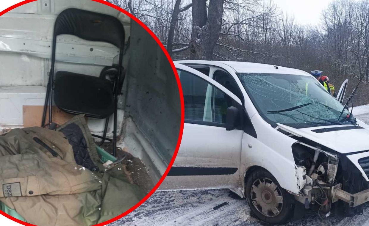 Wypadek samochodu dostawczego. Szokujące ustalenia policji