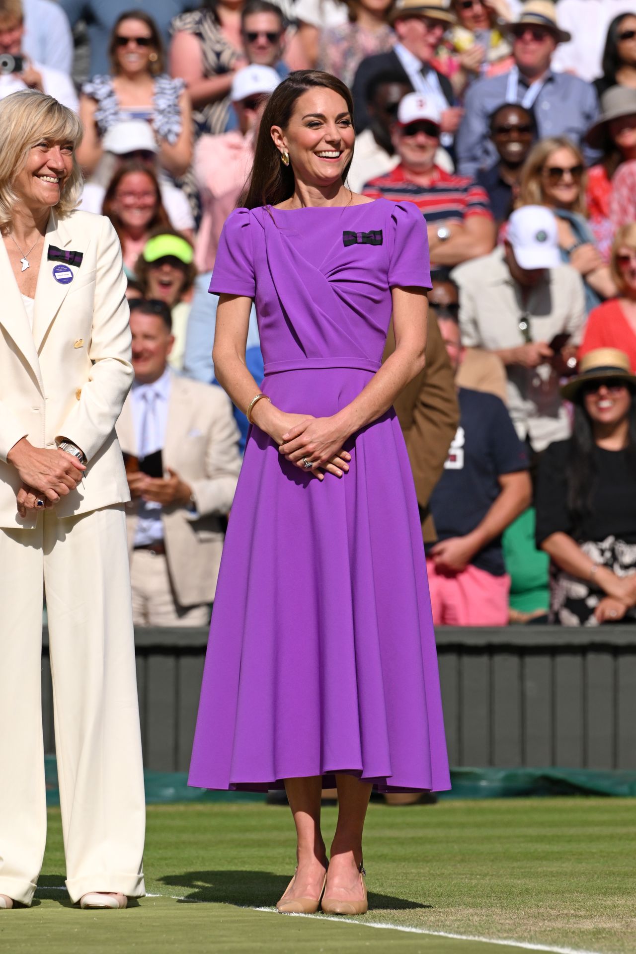 Księżna Kate pojawiła się na Wimbledonie w fioletowej kreacji 