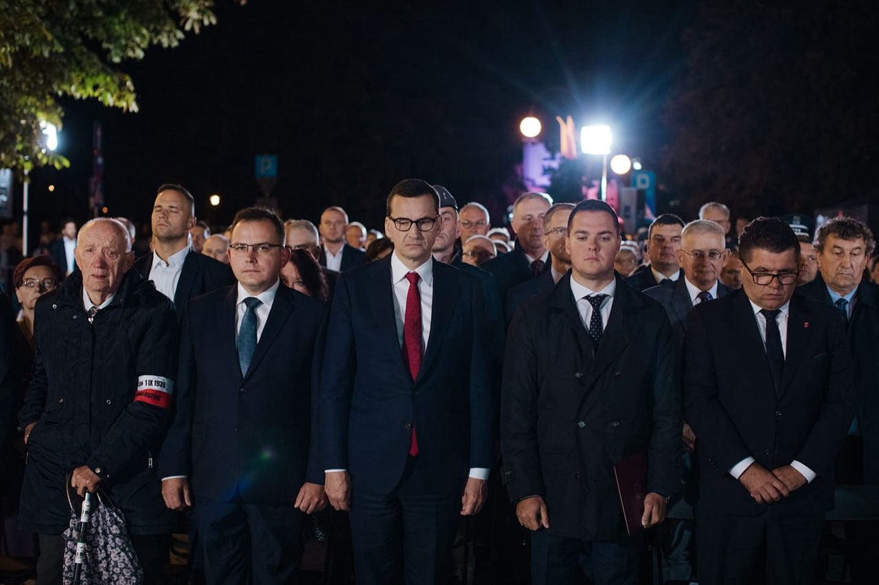 Morawiecki w Wieluniu: Niemiecka machina zbrodni brała udział w unicestwianiu Polski