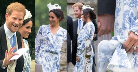 Modna księżna Meghan i pogodny Harry zachwycili na kolejnym królewskim ślubie (ZDJĘCIA)