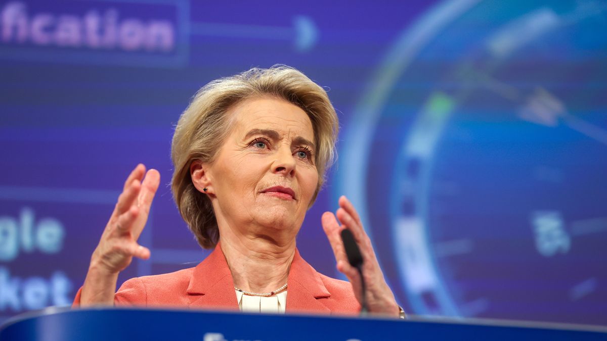 European Commission President Ursula von der Leyen attends a press conference on the European Competitiveness Compass in Brussels, Belgium, 29 January 2025. EPA/OLIVIER HOSLET Dostawca: PAP/EPA.