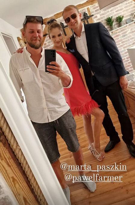 Marta Paszkin na weselu znajomych