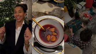 Córka Omeny Mensah relacjonuje święta u mamy i ojczyma: suto zastawiony stół, zastawa z napisem "R&O" i praktyczne prezenty (ZDJĘCIA)