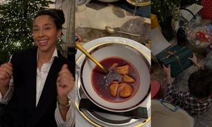 Córka Omeny Mensah relacjonuje święta u mamy i ojczyma: suto zastawiony stół, zastawa z napisem "R&O" i praktyczne prezenty (ZDJĘCIA)