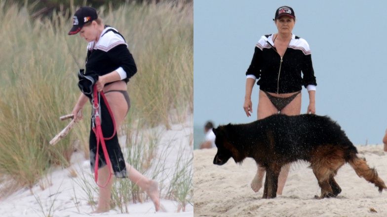 Wodne figle Grażyny Szapołowskiej i jej pieska