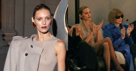 OBŁĘDNA Anja Rubik podbija Paryski Tydzień Mody. Na pokazie YSL siedziała tuż obok Anny Wintour! (ZDJĘCIA)