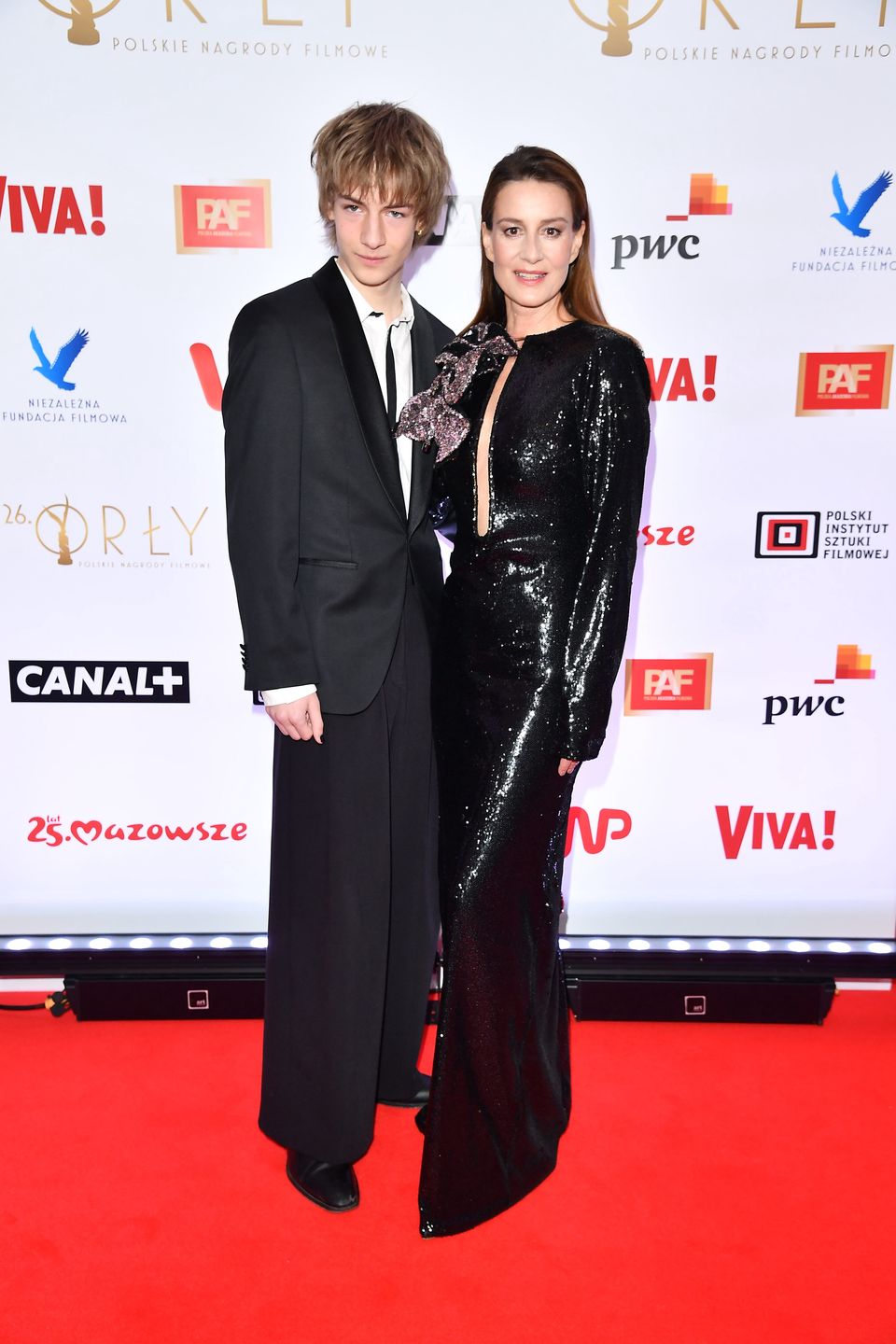 Maja Ostaszewska pojawiła się na Orłach w towarzystwie syna