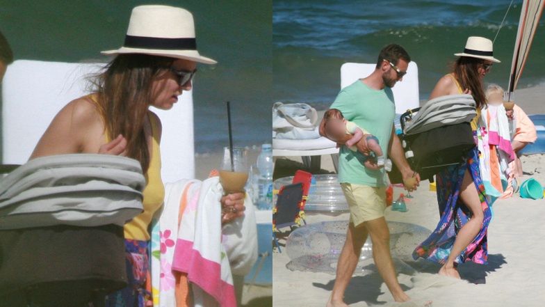 Anna Czartoryska na plaży w Juracie