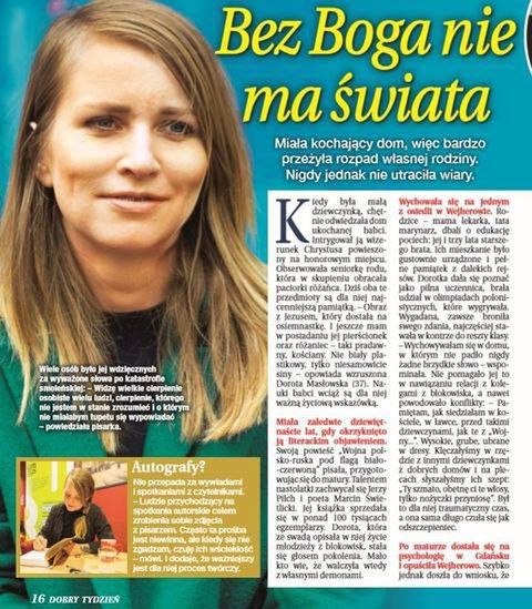 Dorota Masłowska twierdzi, że została "zhakowana" w artykule katolickiego dziennika