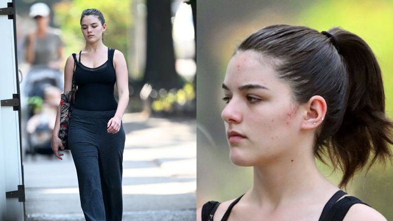 Suri Cruise na porannym spacerze