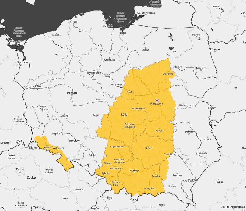 Mapa ostrzeżeń