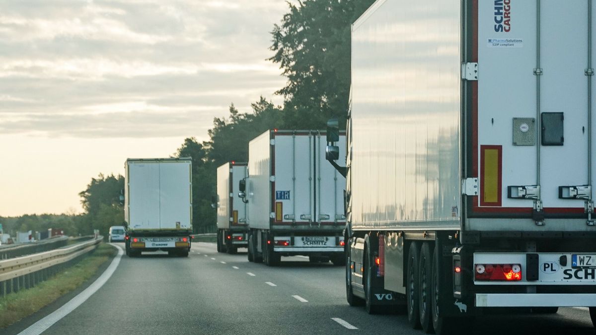 Reporter archiwum 2025 09
03.09.2025 Lodz. Tiry wyprzedzaja sie na autostradzie A2. Fot. Piotr Kamionka/REPORTER
Piotr Kamionka/REPORTER