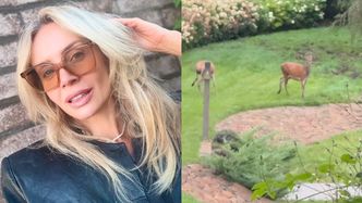 Agnieszka Woźniak-Starak pokazała taras swojej mazurskiej posiadłości. Prezenterkę odwiedziły łanie. Żyje jak w bajce?