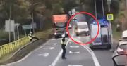 Uciekał ducato, policja strzelała. Nagranie z Dolnego Śląska