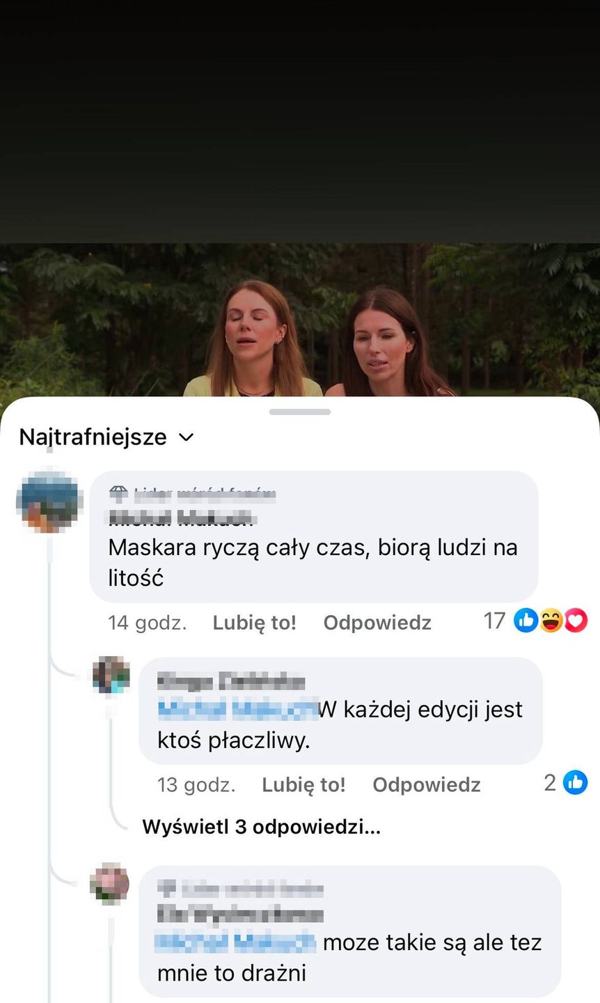 Internauci komentują wzruszenie uczestniczek 