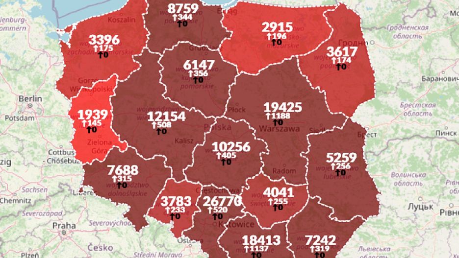 Koronawirus w Polsce. Aktualna mapa