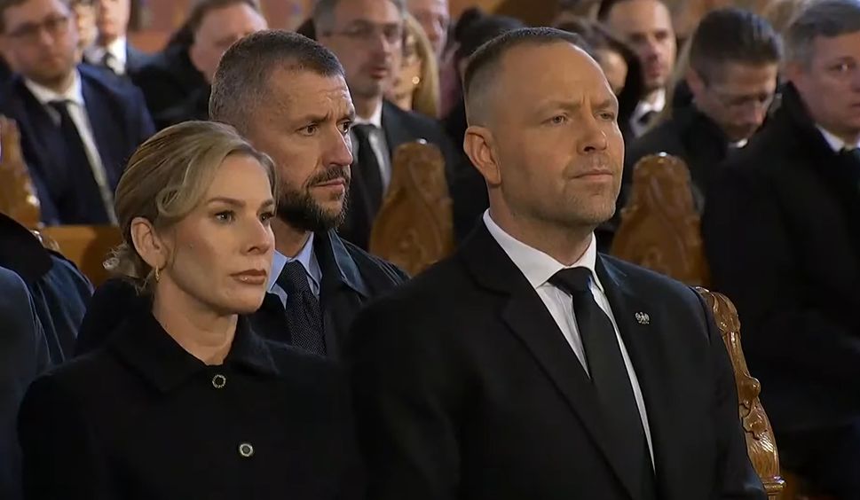 Para prezydencka na pogrzebie Łukasza Litewki
