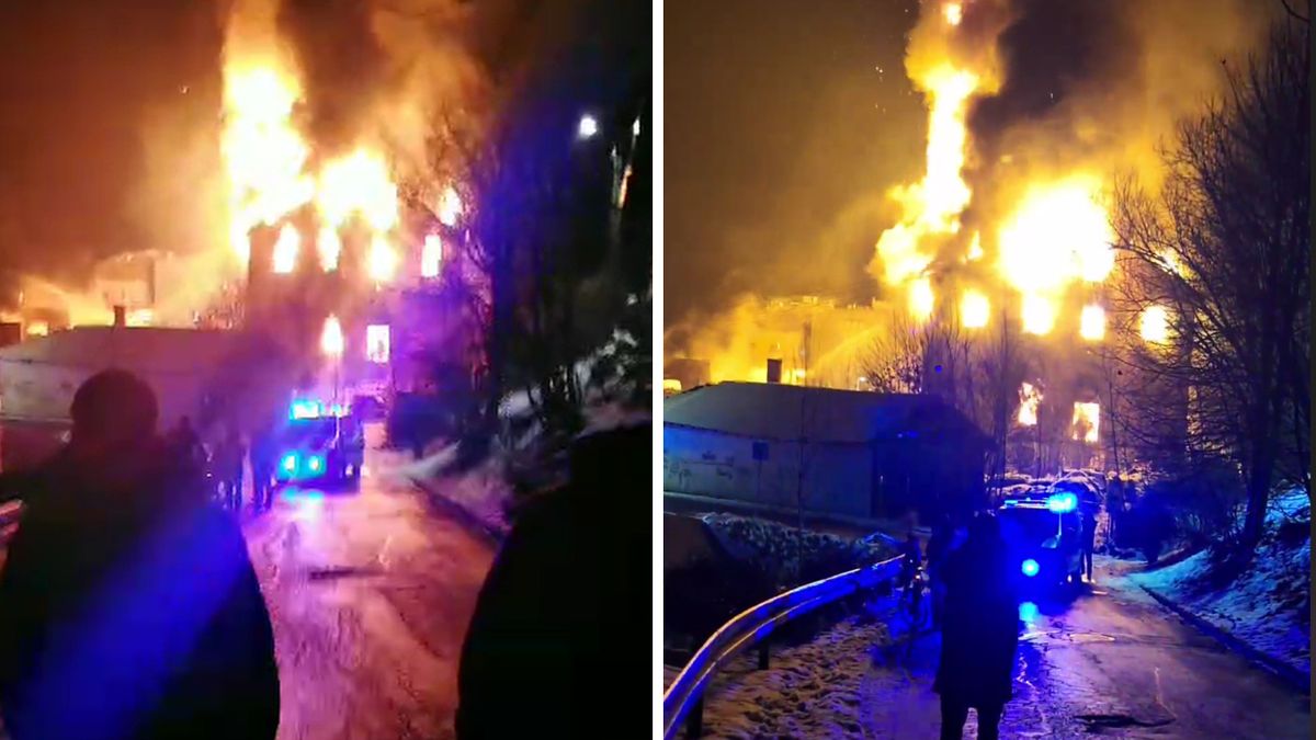 Pożar pustostanu w Nowym Sączu