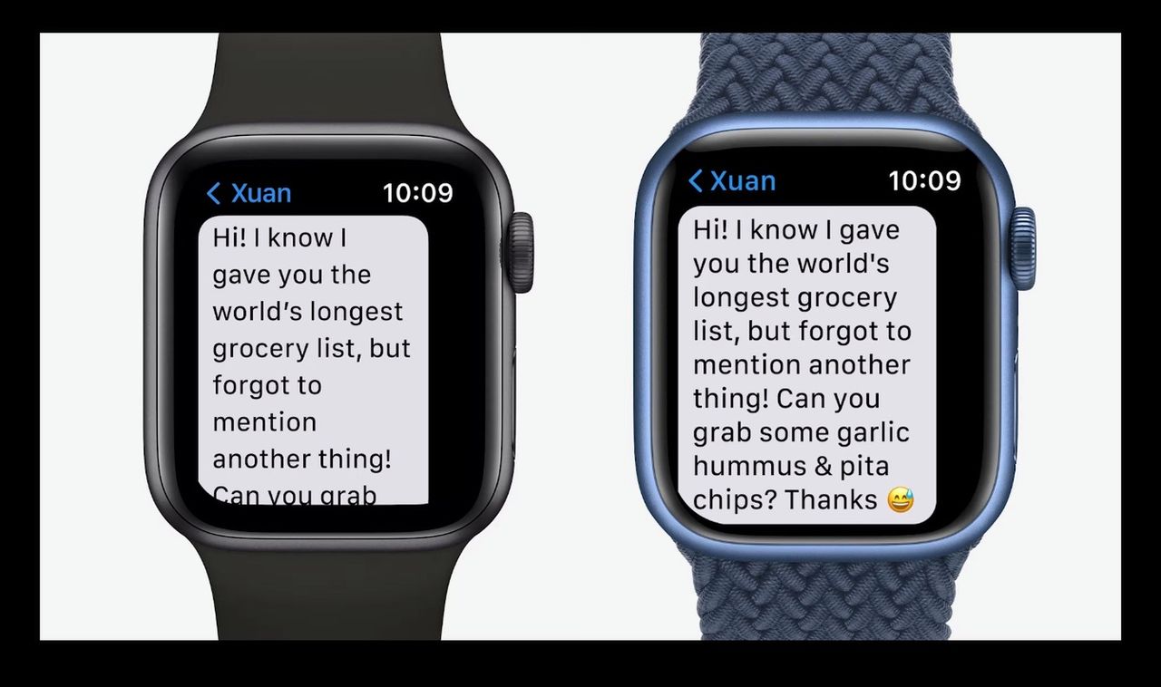 Na Apple Watch Series 7 ma być widoczne więcej tekstu niż w poprzednich seriach.
