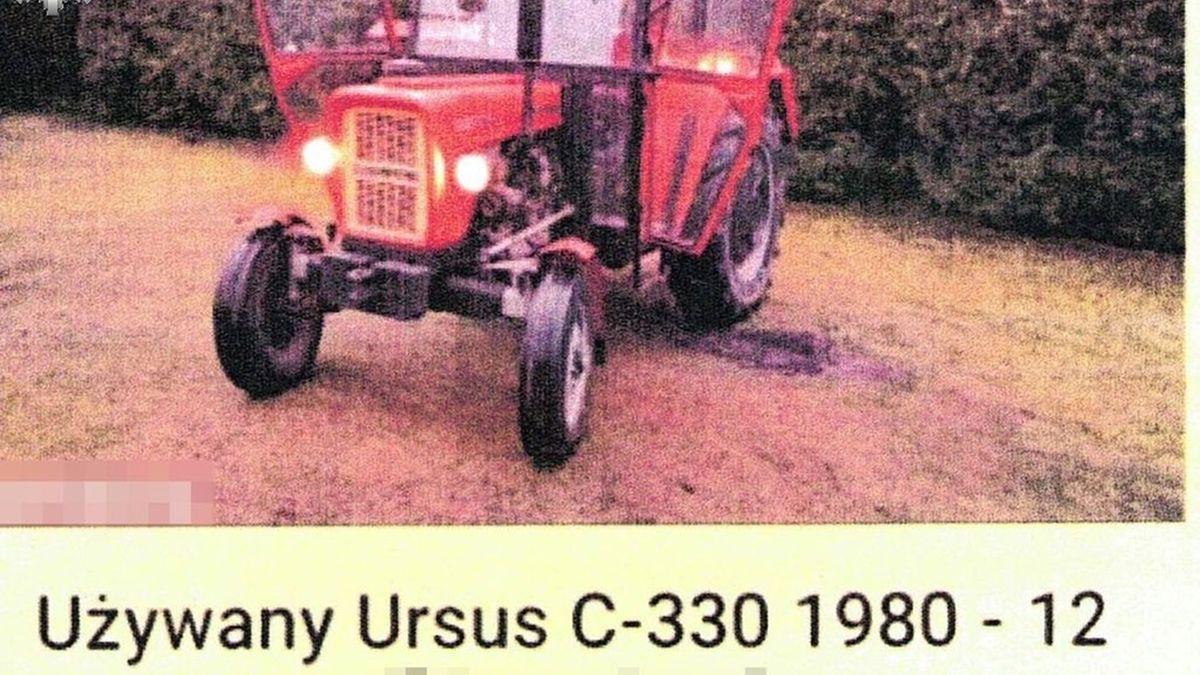 72-latek chciał kupić ciągnik 