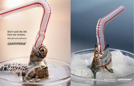 Greenpeace w kampanii przeciwko plastikowym słomkom