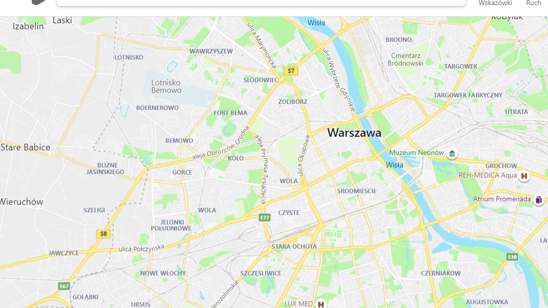 Bing Mapy wykorzystują dane firmy TomTom, fot. Oskar Ziomek / Bing Mapy