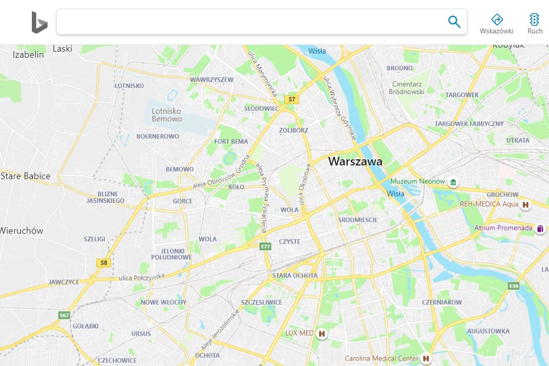 Bing Mapy wykorzystują dane firmy TomTom, fot. Oskar Ziomek / Bing Mapy