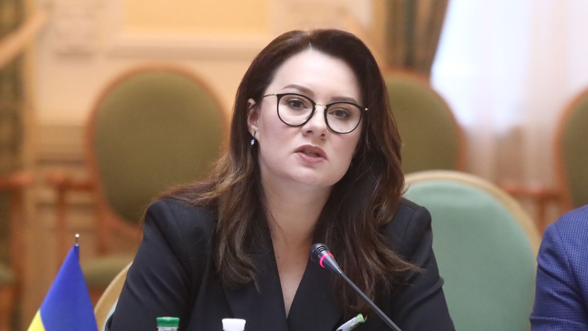 KYIV, UKRAINE - APRIL 18, 2024 - First Deputy Prime Minister of Ukraine - Minister of Economy of Ukraine Yuliia Svyrydenko attends the meeting with Vice Chancellor, Federal Minister for Economic Affairs and Climate Action of the Federal Republic of Germany Robert Habeck at the Club of the Cabinet of Ministers, Kyiv.  (Photo credit should read Volodymyr Tarasov / Ukrinform/Future Publishing via Getty Images)