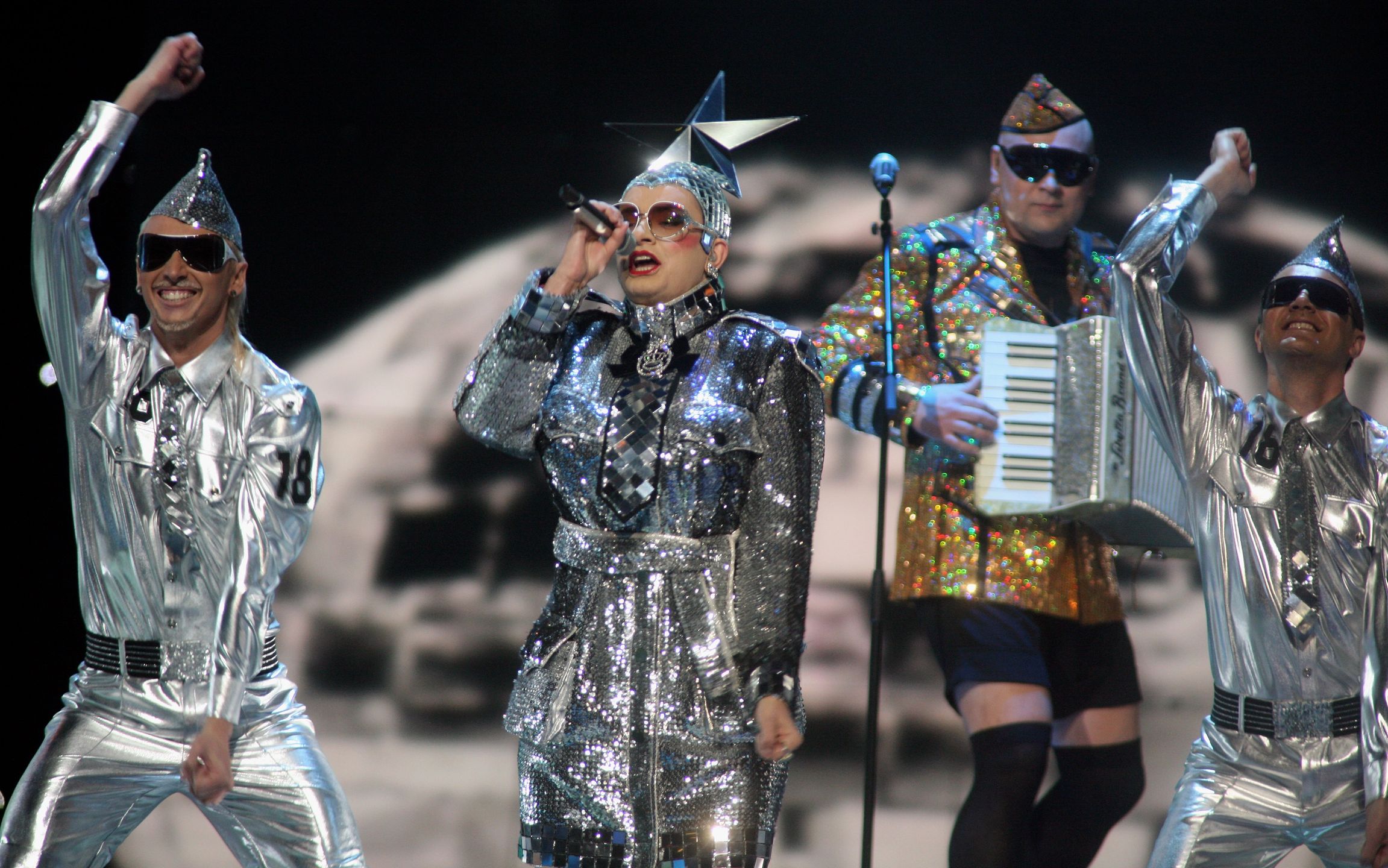 Verka Serduchka podczas Konkursu Piosenki Eurowizji w 2007 roku