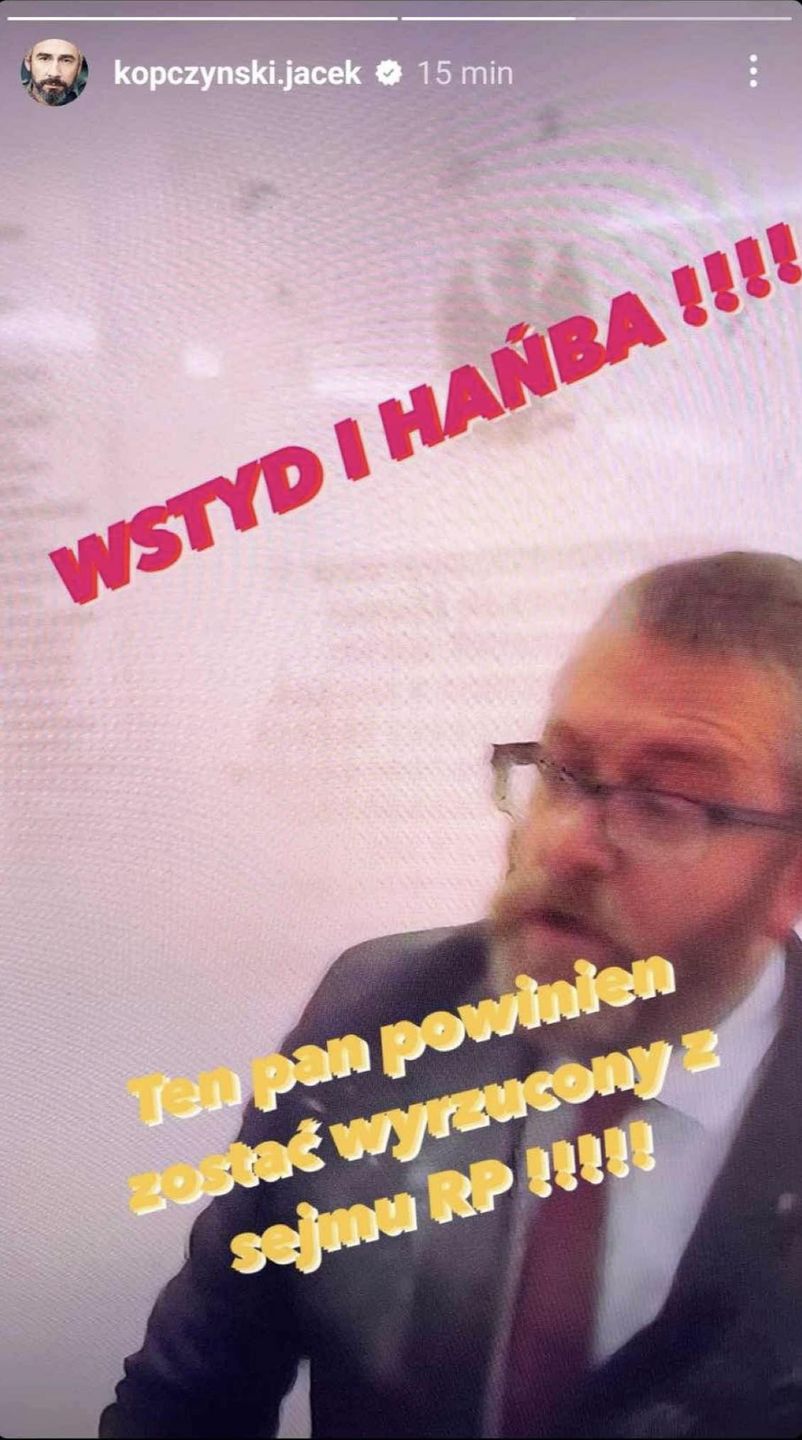 Reakcje celebrytów na zachowanie Grzegorza Brauna