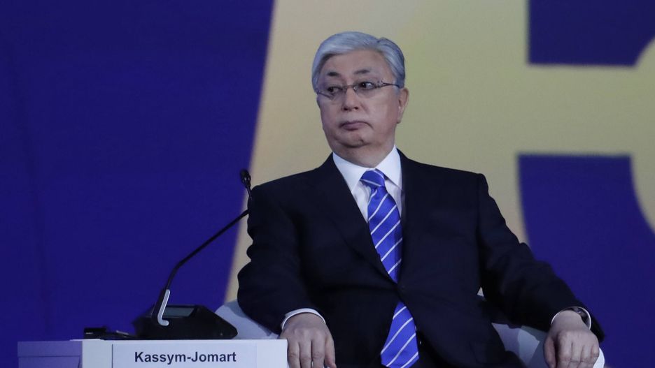 The 25th St. Petersburg International Economic Forum (SPIEF)
epa10018420 Kazakh President Kassym-Jomart Tokayev attends a plenary session of the St. Petersburg International Economic Forum (SPIEF) in St. Petersburg, Russia, 17 June 2022. The 25th St.Petersburg International Economic Forum runs from 15 to 18 June 2022.  EPA/ANATOLY MALTSEV 
Dostawca: PAP/EPA.
ANATOLY MALTSEV